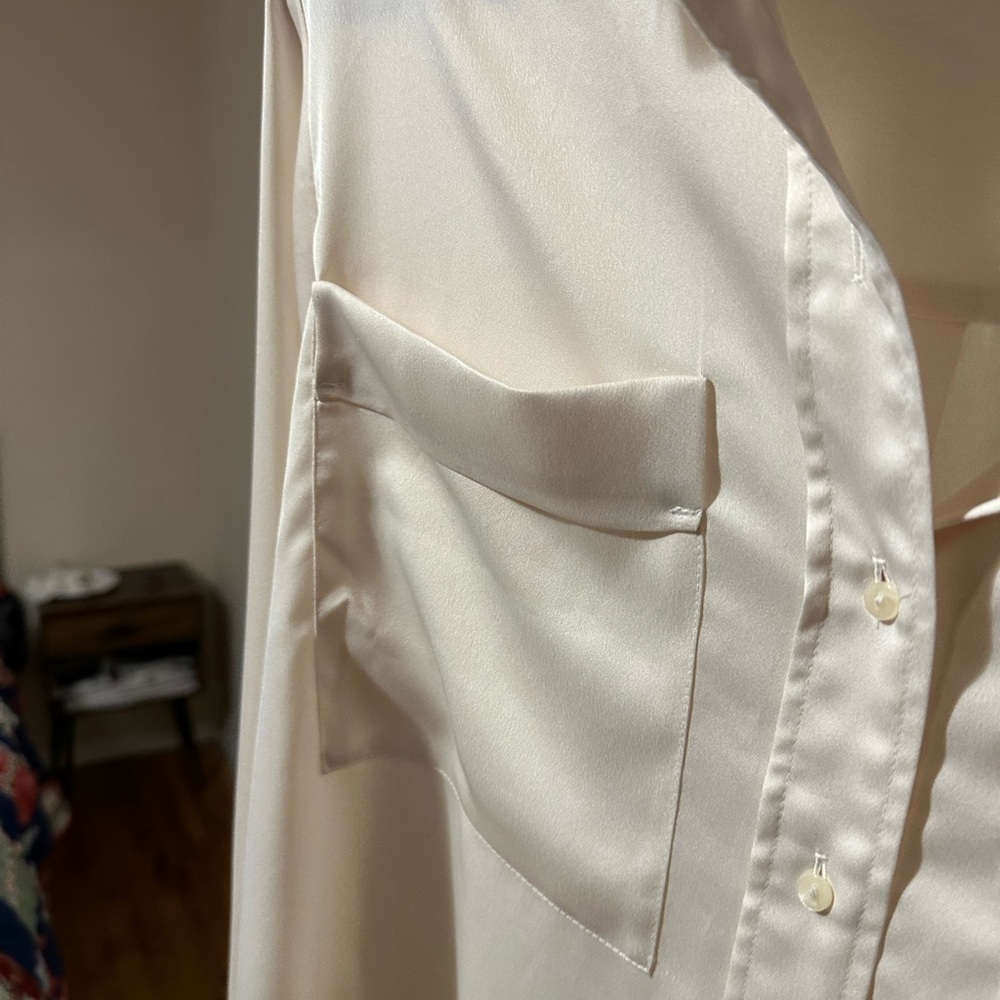 Mango Cream Button Down Shirt - image 3